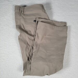 Prana Halle Hiking Pants Mens 34x30 Khaki Tan Roll Up Stretch Zion Outdoor